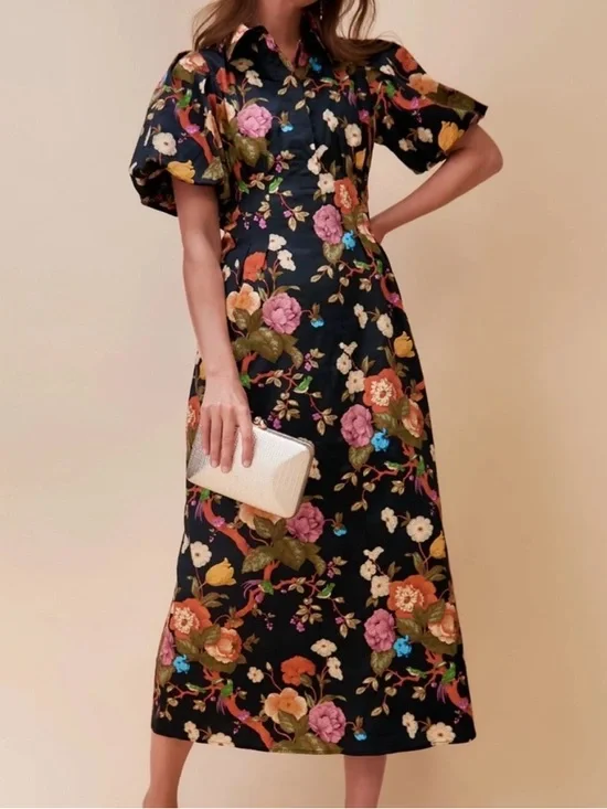 Tuckernuck delaney dress in baroque floral - Picture 2 of 15